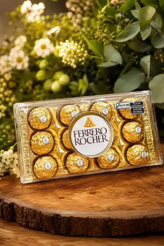 Caixa de Chocolate Ferrero Rocher com 12 Unidades (150g)