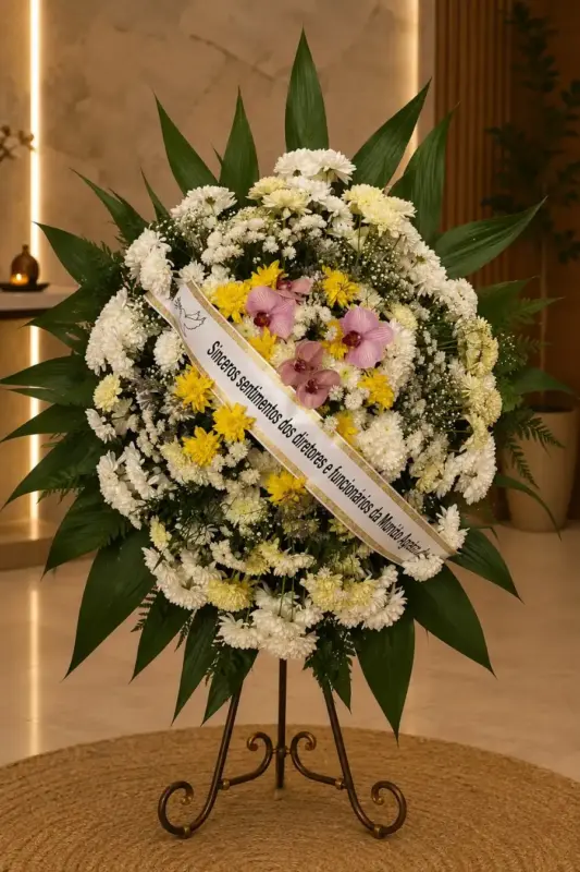 Coroa Fúnebre de Flores Condolências