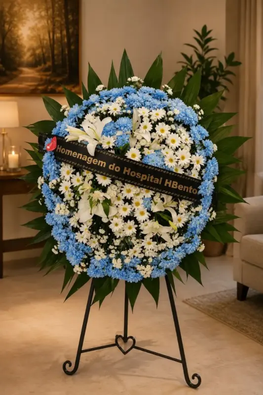 Coroa Fúnebre de Flores Blu
