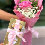 Kit Ramalhete Rosa de Rosa com Ferrero Rocher