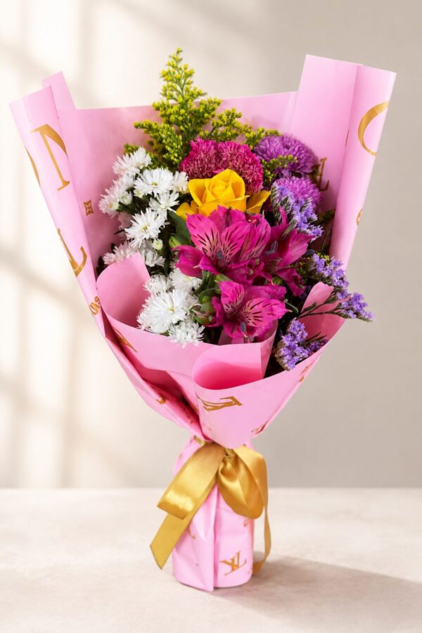Ramalhete de rosas com flores de luxo